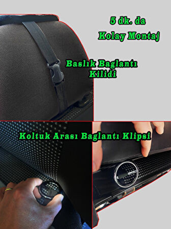 Universal Oto Koltuk Minderi Terletmez Minder 3 Parça SİYAH RENK