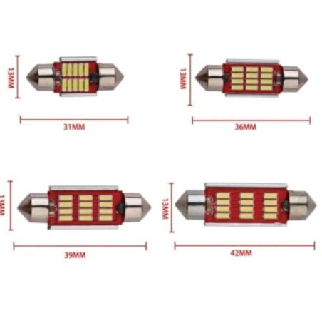 Sofit Led Canbus C5w Tavan Plaka Ampül 39 mm 2 Adet