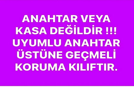 Clio Logan Megane 3 Koleos Silikon Anahtar Kılıfı Siyah Renk Not Kart ile Yuvaya Girmez
