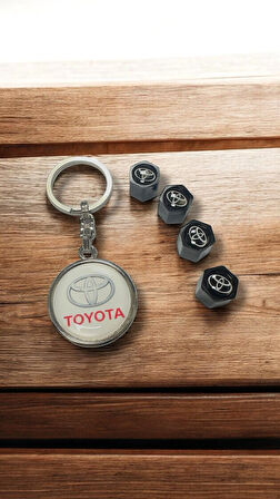 Toyota ile uyumlu 1 adet Damla Anahtar 4 adet sibop Kapağı Plastik