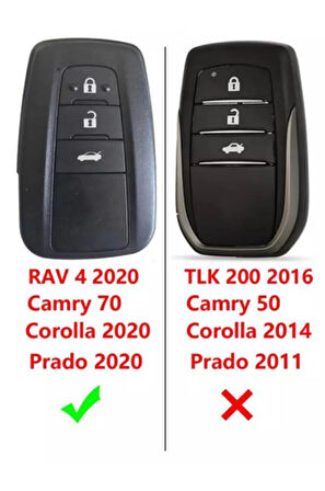 Toyota C-hr Corolla Rav4 Land Cruiser Karbon Anahtar Kılıf 3.resime Bakınız Logo Yeri Arkada Uygundur