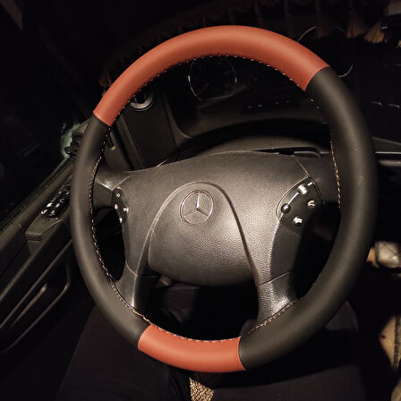 Mercedes Axor 1840 DİKMELİ Direksiyon Kılıfı (KAHVERENGİ SİYAH)