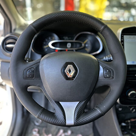 Clio 4 FAZ 1 2014-2017 Araca Özel Direksiyon Kılıfı (Makyajlı Kasalara Uyumlu Değildir)