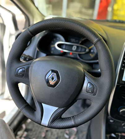 Clio 4 FAZ 1 2014-2017 Araca Özel Direksiyon Kılıfı (Makyajlı Kasalara Uyumlu Değildir)