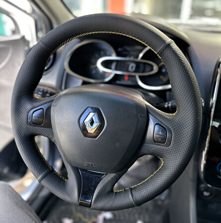 Clio 4 FAZ 1 2014-2017 Araca Özel Direksiyon Kılıfı (Makyajlı Kasalara Uyumlu Değildir)