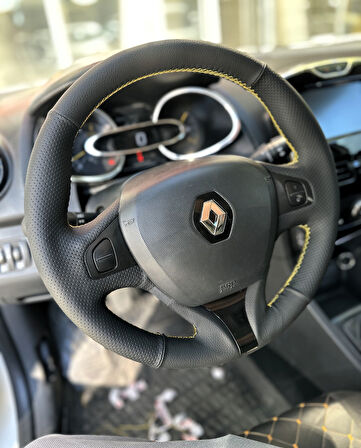 Clio 4 FAZ 1 2014-2017 Araca Özel Direksiyon Kılıfı (Makyajlı Kasalara Uyumlu Değildir)