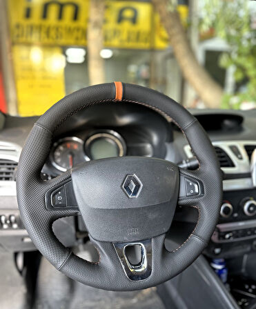 Clio 4 FAZ 1 2014-2017 Araca Özel Direksiyon Kılıfı (Makyajlı Kasalara Uyumlu Değildir)