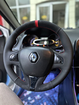Clio 4 FAZ 1 2014-2017 Araca Özel Direksiyon Kılıfı (Makyajlı Kasalara Uyumlu Değildir)