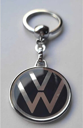 Volkswagen Logolu Damla Etiket Metal Otomobil Anahtarlığı Yeni Logo Çift Taraflı 1.KALİTE