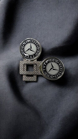 mercedes Logolu Ikaz Ses Susturucu Metal Toka 2 Adet