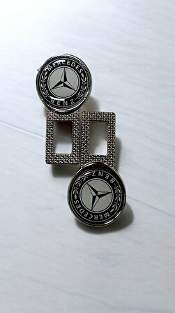 mercedes Logolu Ikaz Ses Susturucu Metal Toka 2 Adet