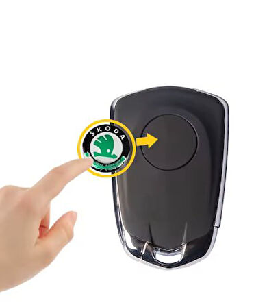 Skoda Octavia Kodiaq Fabia Superb Kamiq Karoq Kumanda Logo Yeti 14 mm 4 ADET