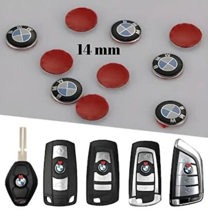  Bmw Logolu Anahtar Amblemi Logo 2 Adet 14mm Damla Etiket