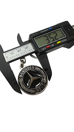 Mercedes İle Metal Anahtarlık Araba Anahtarlığı SİYAH 1. KALİTE ÇİFT TARAFLI