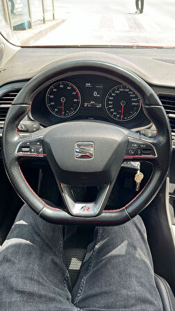 Seat Leon ORJİNAL FR Dikmeli Direksiyon Kılıfı (Simit Kısmına Dikilir Araca Özgü DEĞİLDİR)