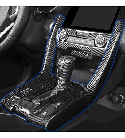 Honda Civic Fc5 FK7 Vites Konsol Kaplama Bütün Model Karbon Vites Topuzu Dahildir