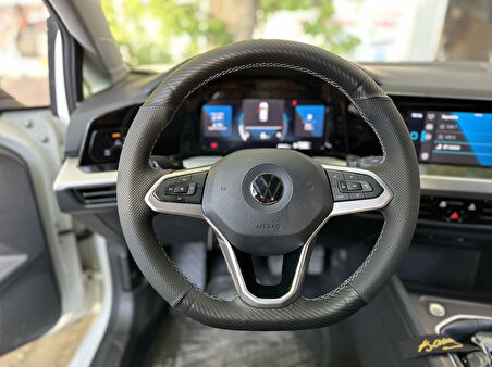 Volkswagen Golf 8 Caddy 2022-2025 Araca Özgü Dikmeli Direksiyon Kılıfı F1 OLMAYAN ARAÇLARA UYGUNDUR