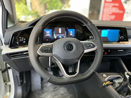 Volkswagen Golf 8 Caddy 2022-2025 Araca Özgü Dikmeli Direksiyon Kılıfı F1 OLMAYAN ARAÇLARA UYGUNDUR