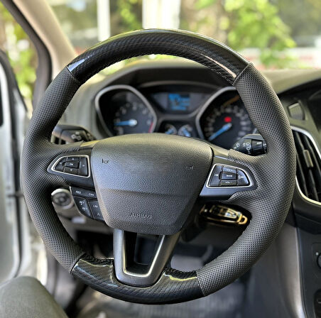 FOCUS 3,5 Araca Özgü Dikmeli Direksiyon Kılıfı F1 OLMAYAN DİREKSİYONA UYGUNDUR