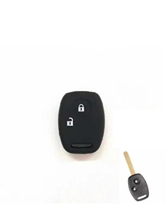 Honda Civic Fd6 Crv Accord Uyumlu 2 Tuşlu Silikon Anahtar Koruma Kılıfı Siyah Renk 2.RESİME BAKINIZ