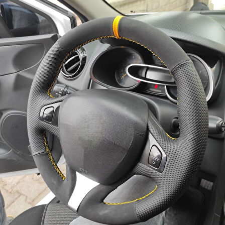 Clio 4 FAZ 1 2014-2017 Araca Özel Direksiyon Kılıfı (Makyajlı Kasalara Uyumlu Değildir)