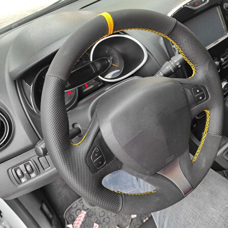 Clio 4 FAZ 1 2014-2017 Araca Özel Direksiyon Kılıfı (Makyajlı Kasalara Uyumlu Değildir)