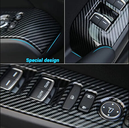 Honda Civic FE 2022-2025 Kapı Kontrol Kaplaması Karbon Renk