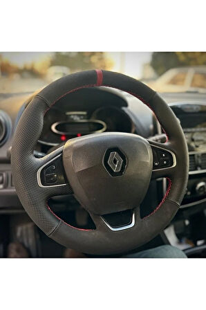 Clio 4 Faz 2 Araca Özel Direksiyon Kılıfı (ARACINIZIN DİREKSİYONUYLA TEYİT EDİNİZ)