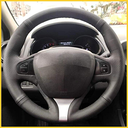 Clio 4 FAZ 1 2014-2017 Araca Özel Direksiyon Kılıfı (Makyajlı Kasalara Uyumlu Değildir)