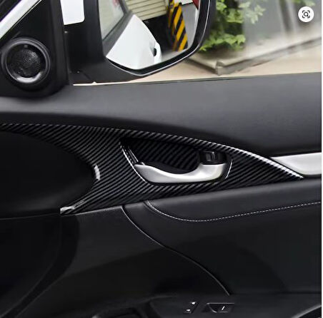 Honda Civic FC5 fk7 2016-2021 UYUMLU İç Kapı Kolu Çerçevesi Karbon Kalın Üründür
