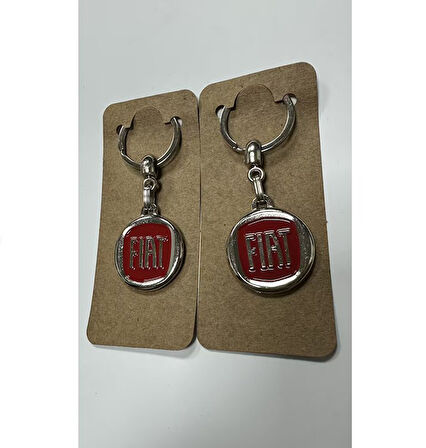 Fiat Logolu Metal Otomobil Anahtarlığı 2 Adet