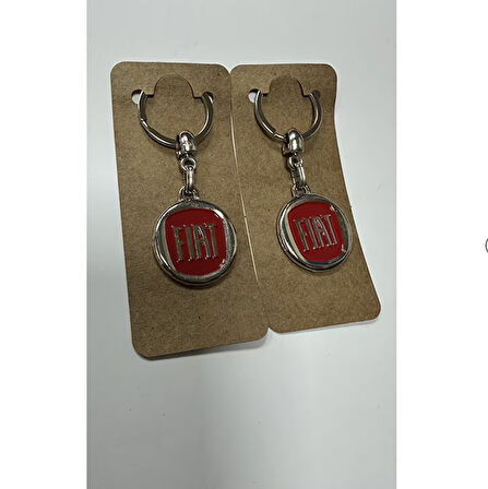 Fiat Logolu Metal Otomobil Anahtarlığı 2 Adet