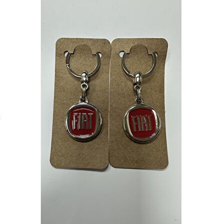 Fiat Logolu Metal Otomobil Anahtarlığı 2 Adet