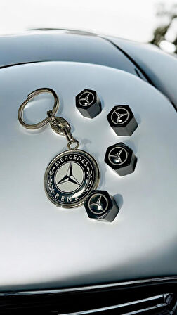 Mercedes ile uyumlu 1 adet Damla Anahtar 4 adet sibop Kapağı Plastik damla