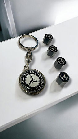 Mercedes ile uyumlu 1 adet Damla Anahtar 4 adet sibop Kapağı Plastik damla