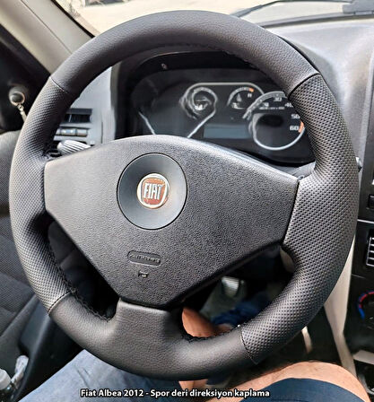 Fiat Palio Albea Araca Özgü Dikmeli Direksiyon Kılıfı NOKTA DÜZ SİYAH İP