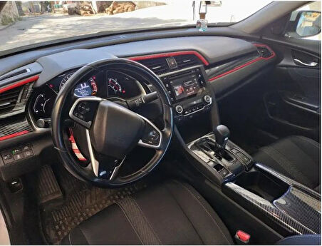 HONDA Civic 2016-2021 için 10. Nesil Panel Kaplama 11 Parça KARBON KALIN MALZEME