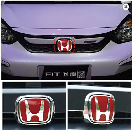 Honda Civic Fd6 Uyumlu 2006-2012 Ön Panjur Arka Bagaj Kırmızı Logo İTHAL ÜRÜNDÜR