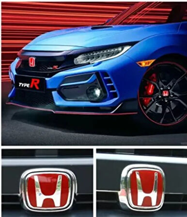 Honda Civic Fd6 Uyumlu 2006-2012 Ön Panjur Arka Bagaj Kırmızı Logo İTHAL ÜRÜNDÜR