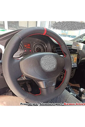 Peugeot 301 Araca Özel Direksiyon Kılıfı (nubuk Noktalı)