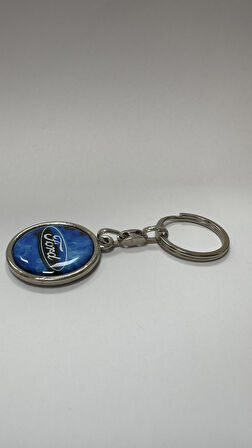 Ford Logolu Damla Metal Anahtarlık Çift Yönlü (1 ADET)
