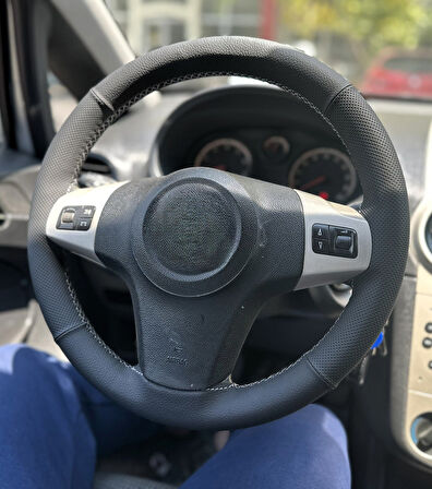 Opel Corsa D Araca Özel Direksiyon Kılıfı (NOKTA DÜZ GRİ İP) AÇIKLAMAYI OKUYUNUZ