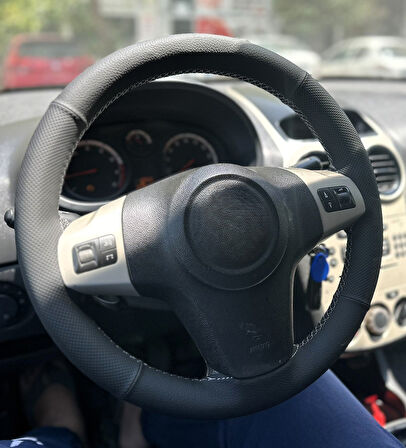 Opel Corsa D Araca Özel Direksiyon Kılıfı (NOKTA DÜZ GRİ İP) AÇIKLAMAYI OKUYUNUZ