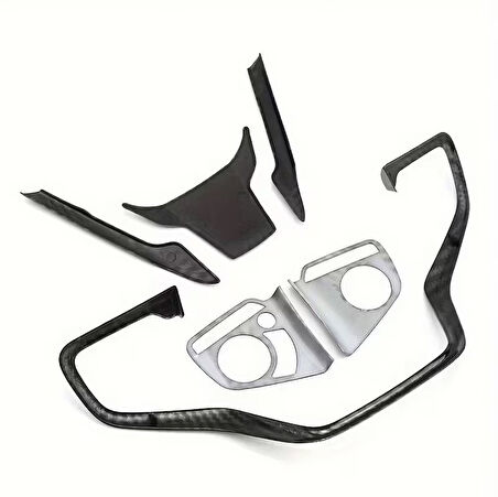 Honda Civic FC5 FK7 Karbon Fiber Direksiyon Düğmesi Kaplama 2016-2020 6 PARÇA