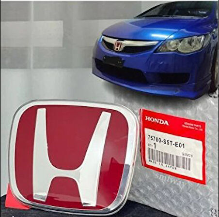 Honda Civic Fd6 2007-2011 Arası Ön Panjur Logo Arma (12,5 X 10 CM) İTHAL ÜRÜN MİKA CAM