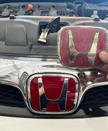 Honda Civic Fd6 2007-2011 Arası Ön Panjur Logo Arma (12,5 X 10 CM) İTHAL ÜRÜN MİKA CAM