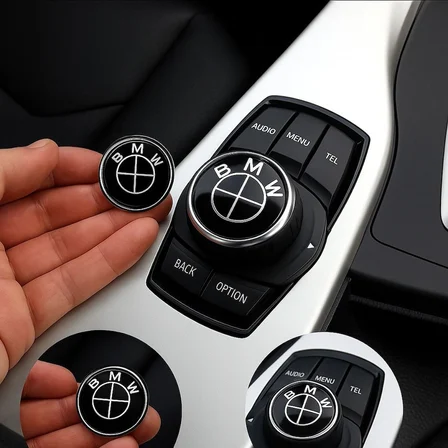 Bmw Uyumlu Joystick Konsol Sticker Arma Logo 2,9 Mm 2.9 CM 1 ADET SİYAH RENK