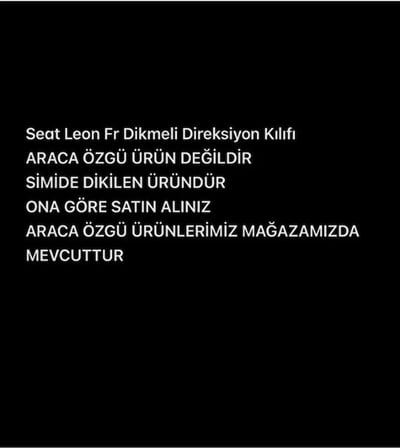 Leon Fr Dikmeli Direksiyon Kılıfı FR HARİCİ DİREKSİYONLARA UYGUN DEĞİLDİR! 4. RESİME BAKINIZ