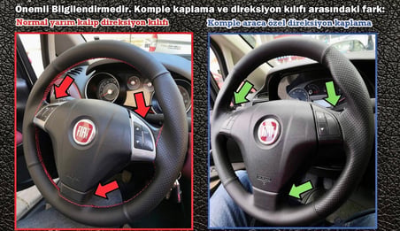 Leon Fr Dikmeli Direksiyon Kılıfı FR HARİCİ DİREKSİYONLARA UYGUN DEĞİLDİR! 4. RESİME BAKINIZ