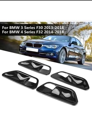  BMW 3ve5 Serisi F10 F30 F32 F34 F36 F18 2013-2018 İç Kapı Kolu Karbon Fiber Kaplaması 4 Parça